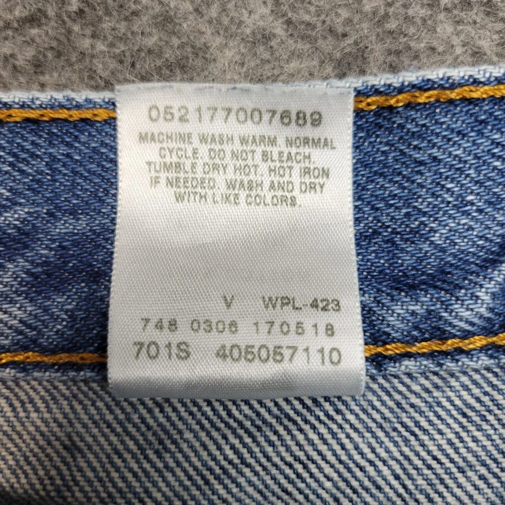 Levis 505 Jeans‎ Mens 36x30 Blue Denim Regular Fit Red Tab Straight Leg Casual